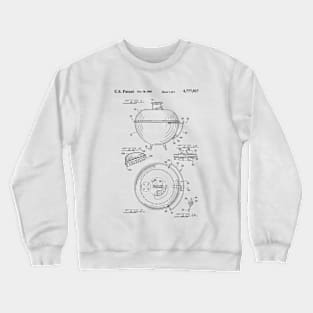 Weber Kettle Grill Patent Drawing Poster Crewneck Sweatshirt